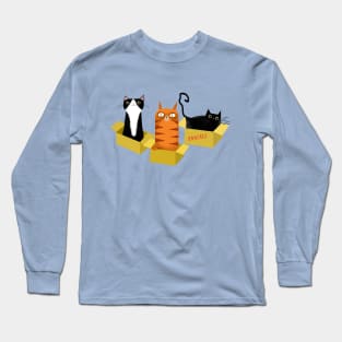 Cats in Boxes Long Sleeve T-Shirt